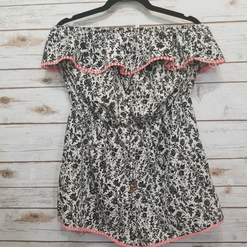 Rewind Off the Shoulder Ruffles Short Jumper NEW!